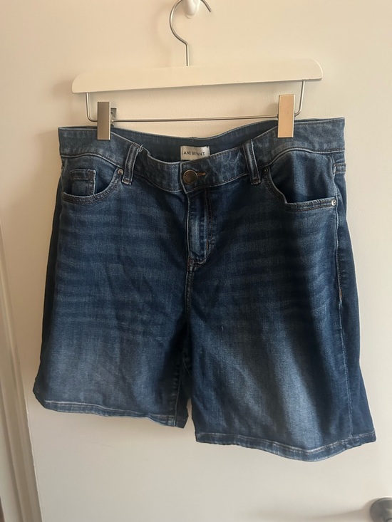 Lane Bryant Pants - Lane Bryant Dark Blue Stretch Denim Bermuda Shorts - Size 12